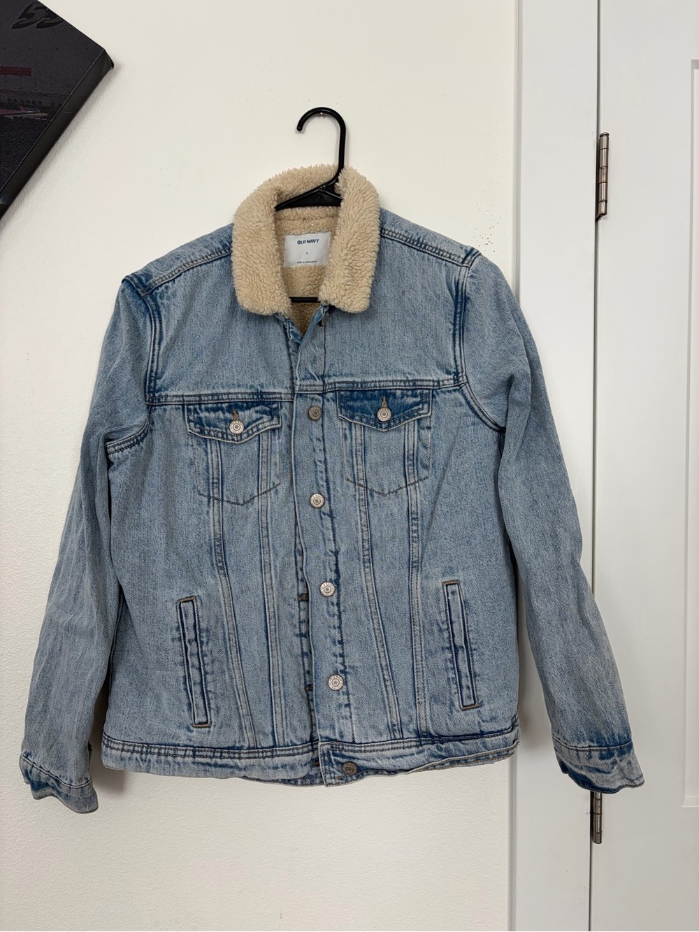 Old Navy Cream Sherpa-Lined Jacket